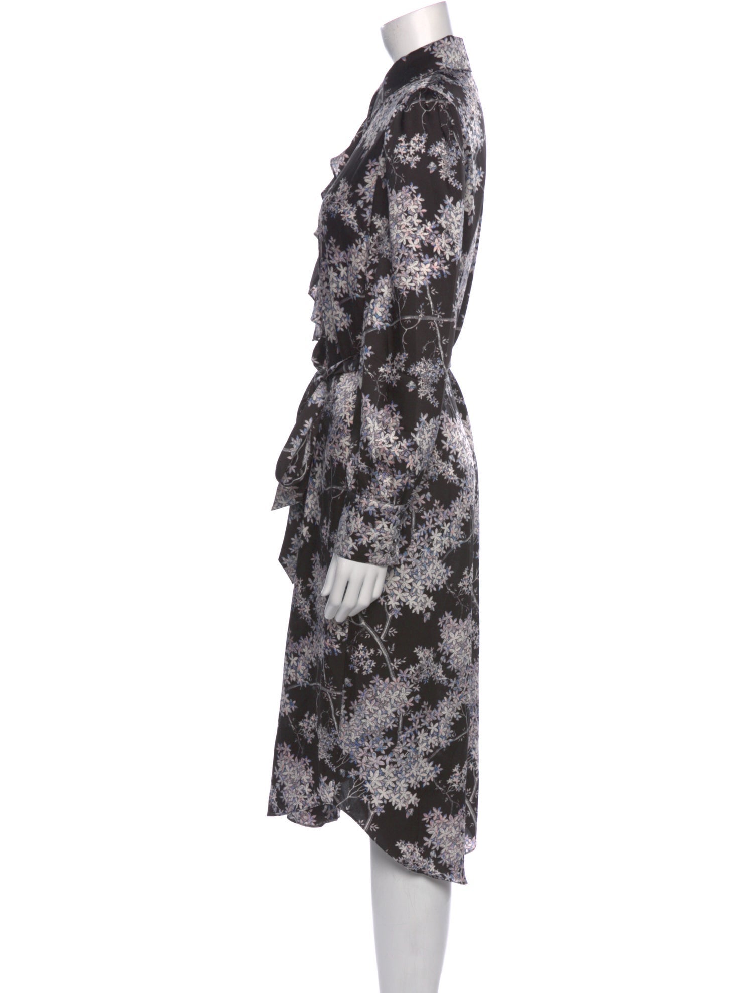 Cinq à Sept Floral Print Midi Length Dress