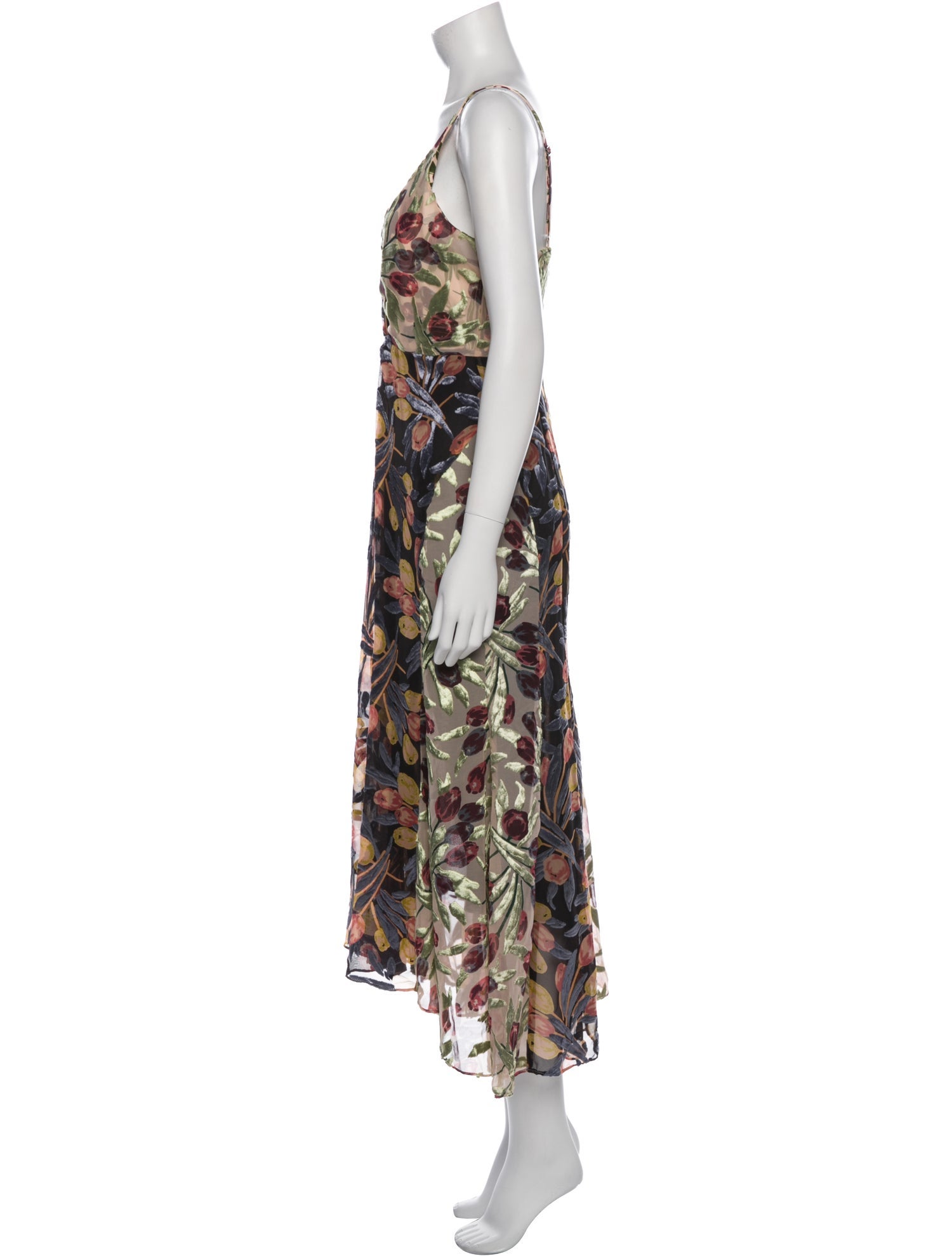 Cinq à Sept Floral Print Long Dress