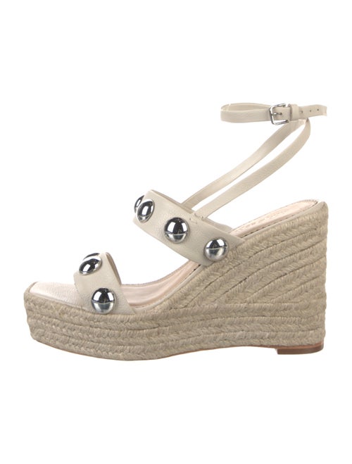 Cinq à Sept Leather Studded Accents Espadrilles