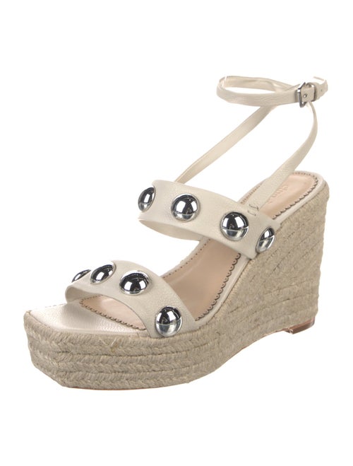 Cinq à Sept Leather Studded Accents Espadrilles