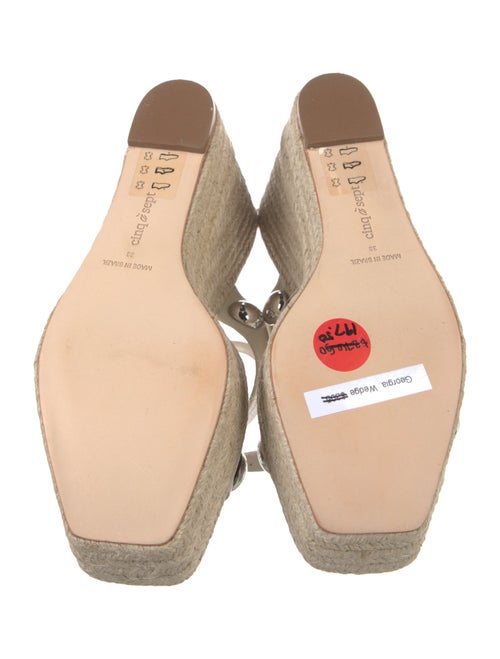 Cinq à Sept Leather Studded Accents Espadrilles