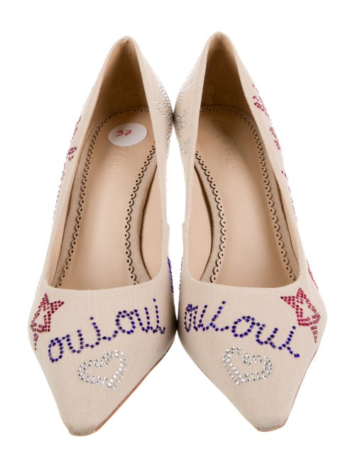 Cinq à Sept Canvas Printed Pumps