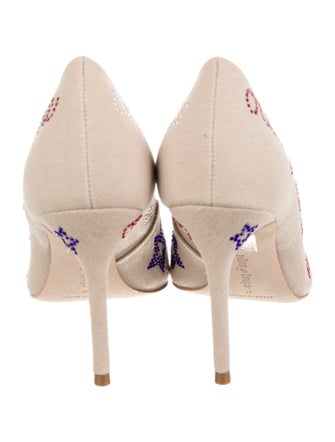 Cinq à Sept Canvas Printed Pumps