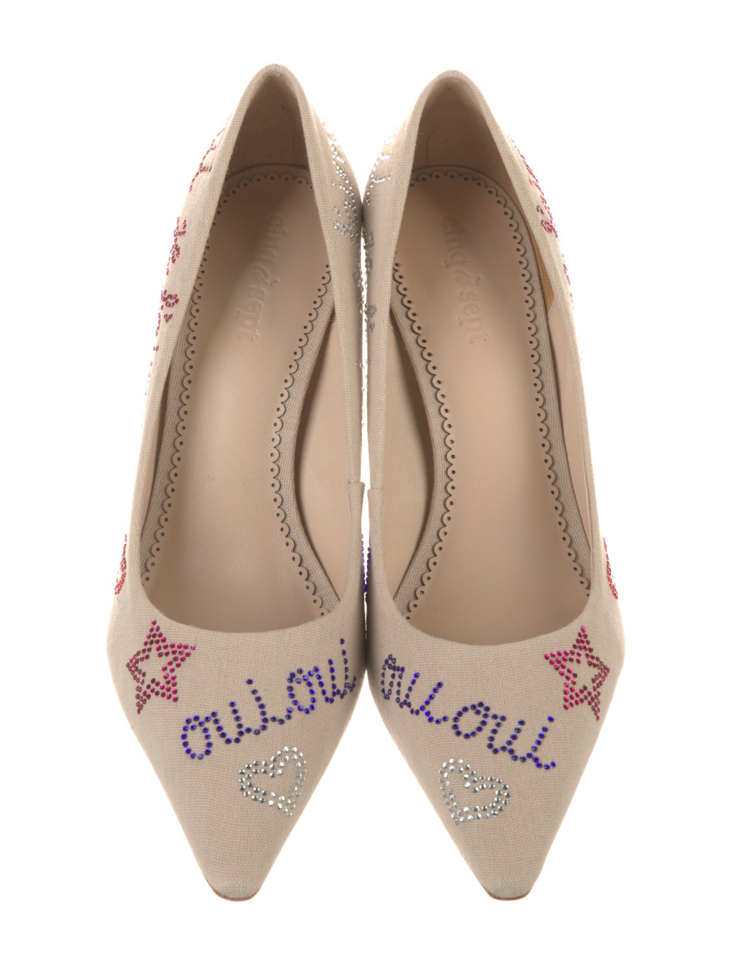 Cinq à Sept Crystal Embellishments Pumps