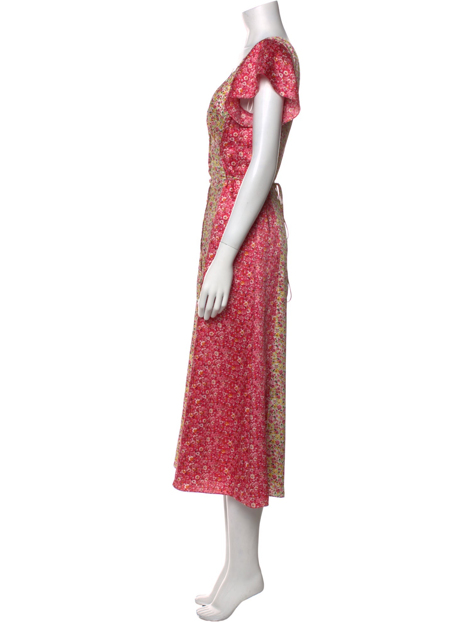 Cinq à Sept Floral Print Midi Length Dress