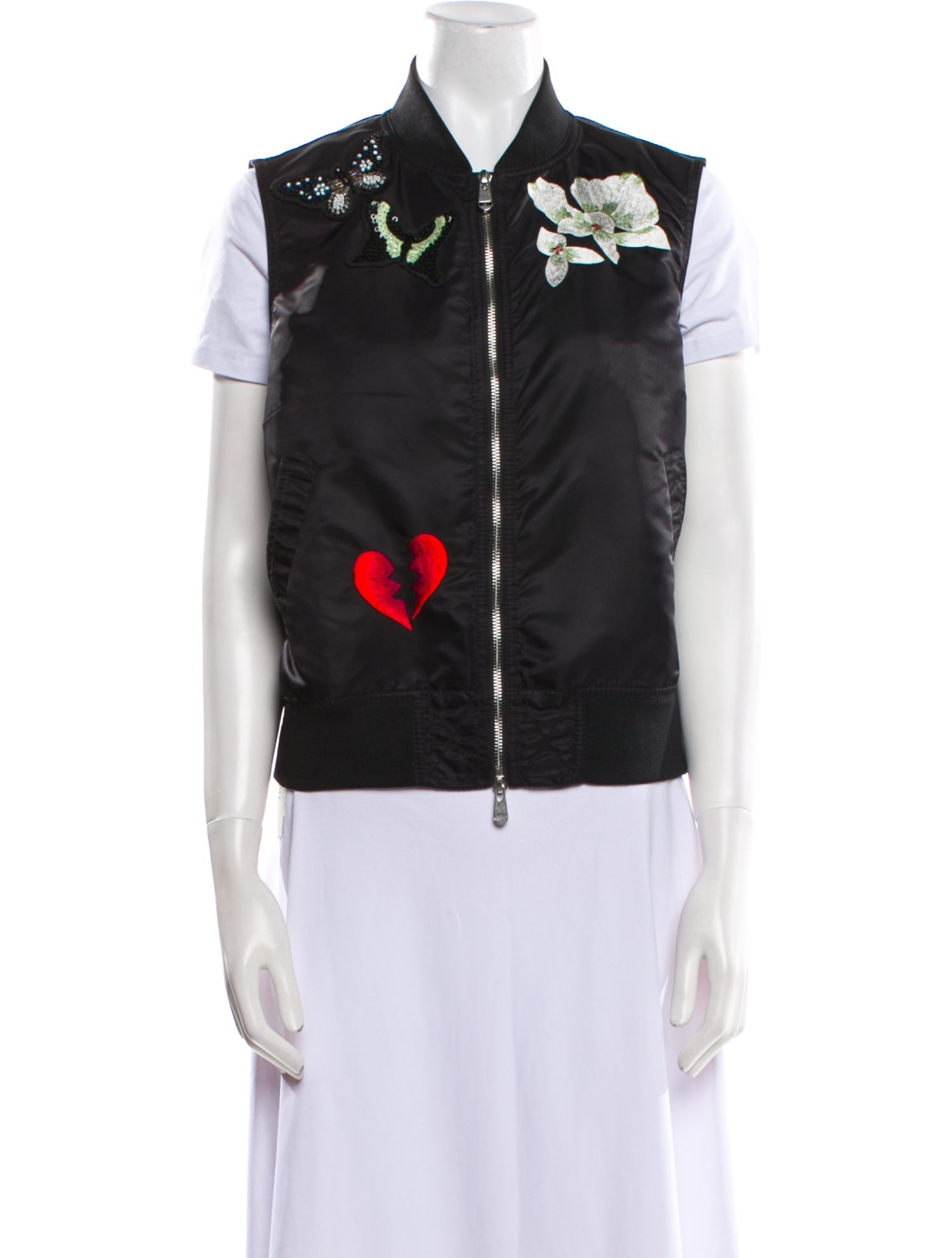 Cinq à Sept Nylon Floral Print Vest