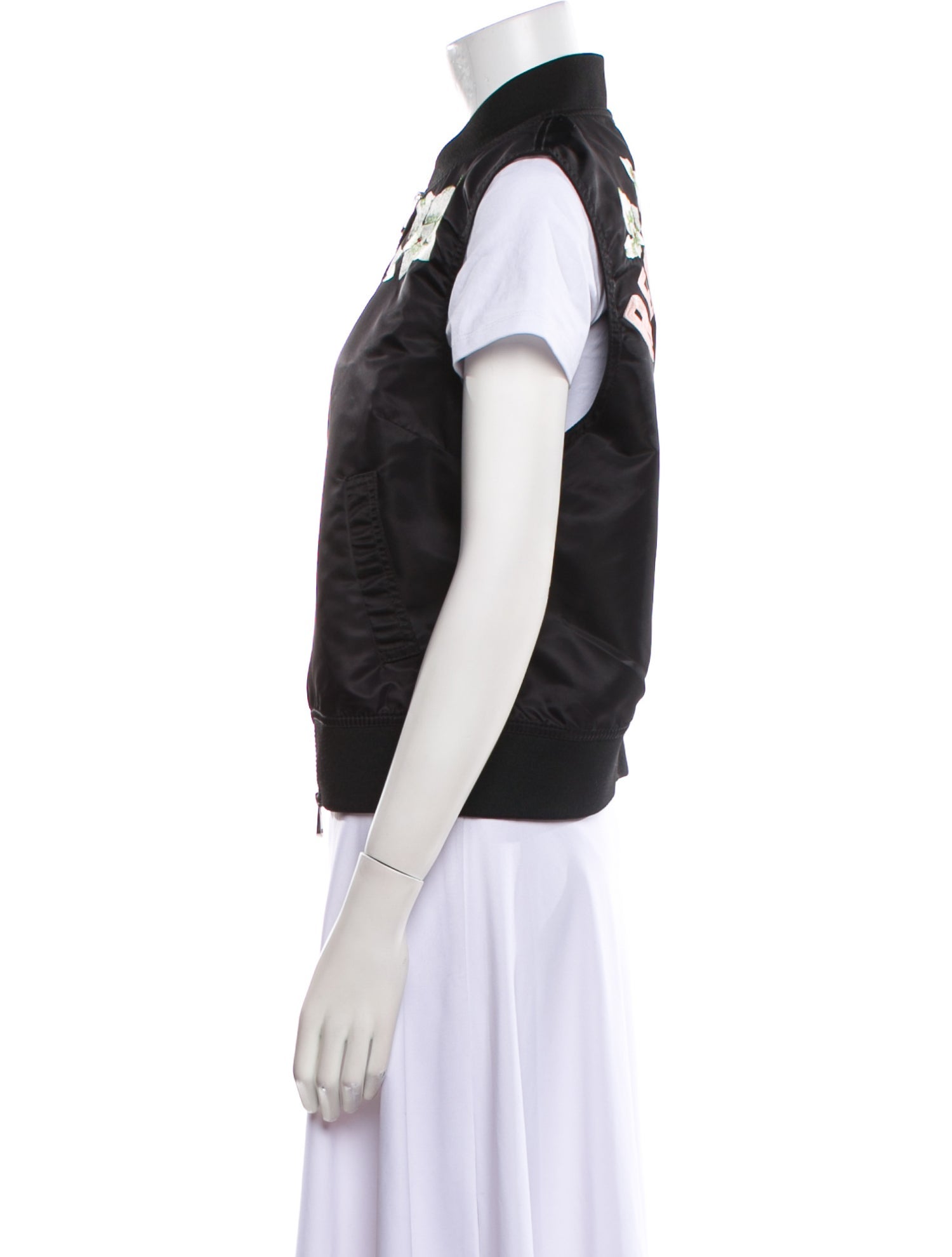 Cinq à Sept Nylon Floral Print Vest