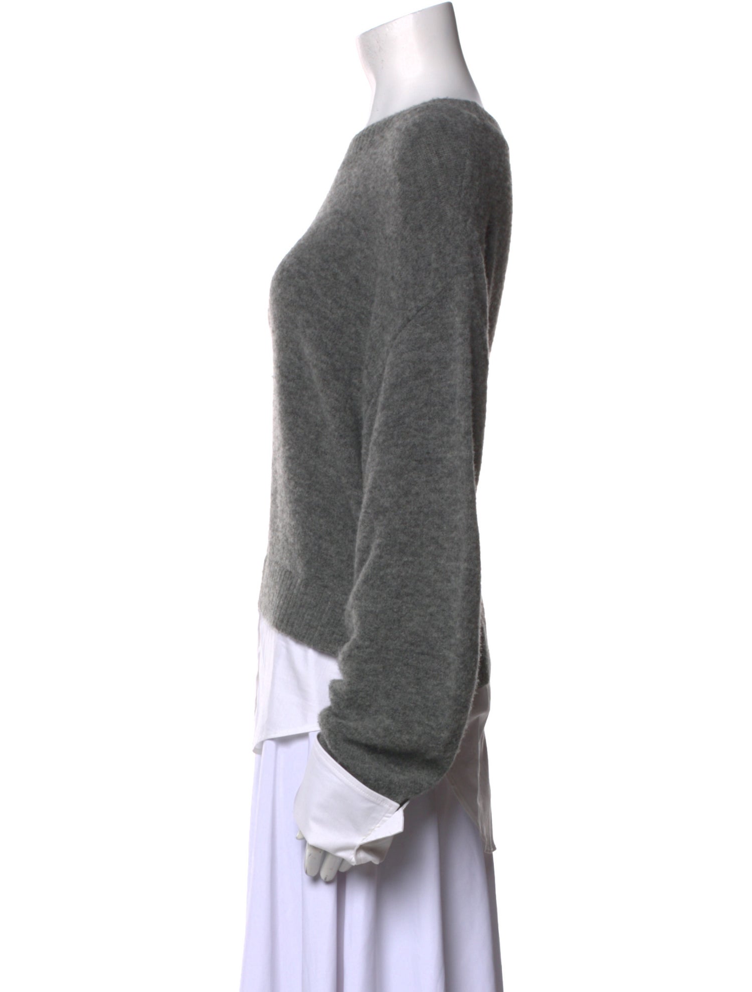 Cinq à Sept Wool Bateau Neckline Sweatshirt