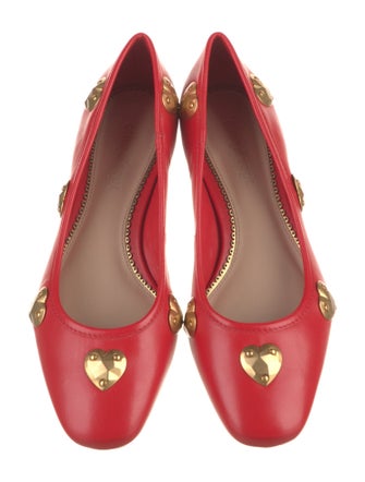 Cinq à Sept Leather Graphic Print Flats