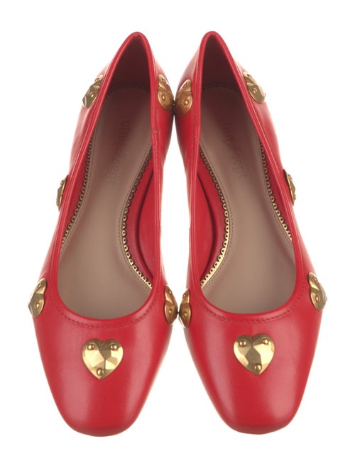 Cinq à Sept Leather Graphic Print Flats