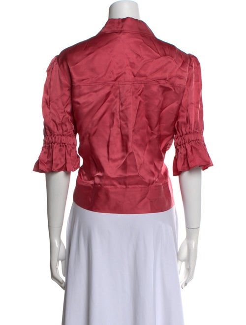 Cinq à Sept Three-Quarter Sleeve Button-Up Top