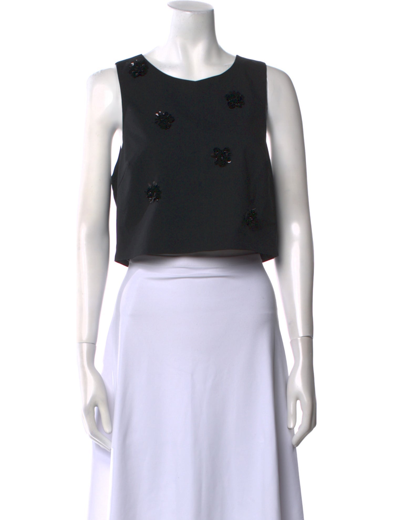 Cinq à Sept Scoop Neck Sleeveless Crop Top w/ Tags