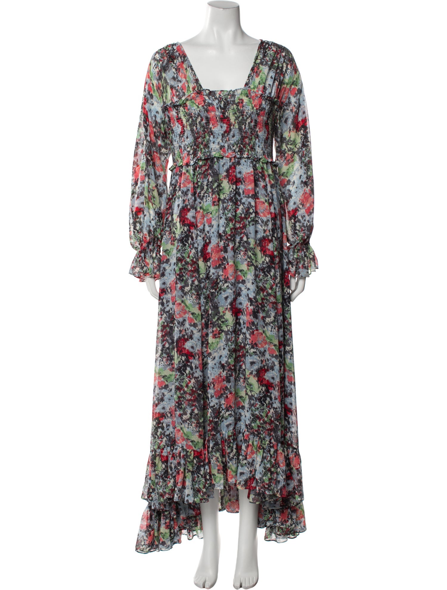 Cinq à Sept Floral Print Long Dress