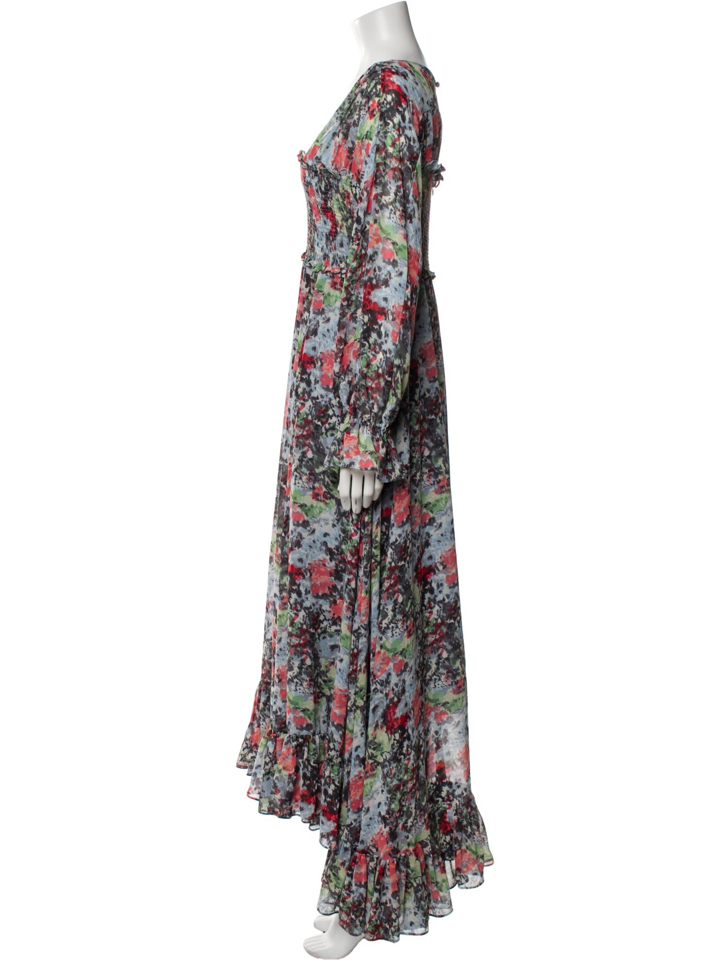 Cinq à Sept Floral Print Long Dress