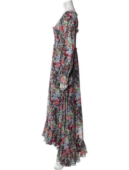 Cinq à Sept Floral Print Long Dress