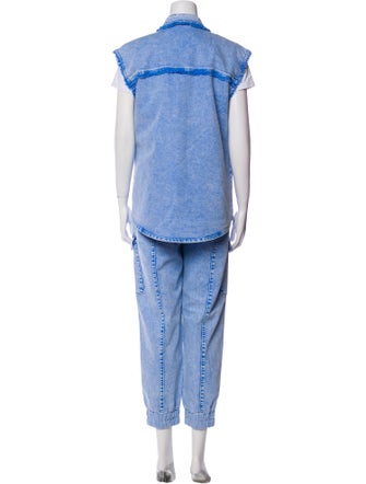 Cinq à Sept Printed Distressed Accents Pant Set