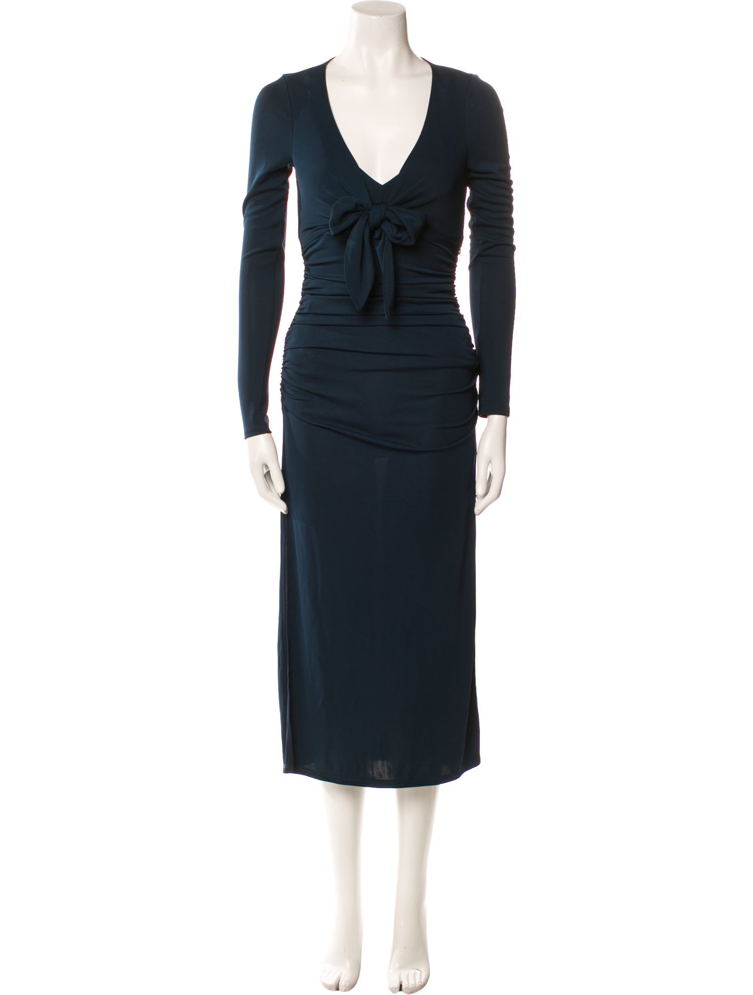 Cinq à Sept V-Neck Midi Length Dress