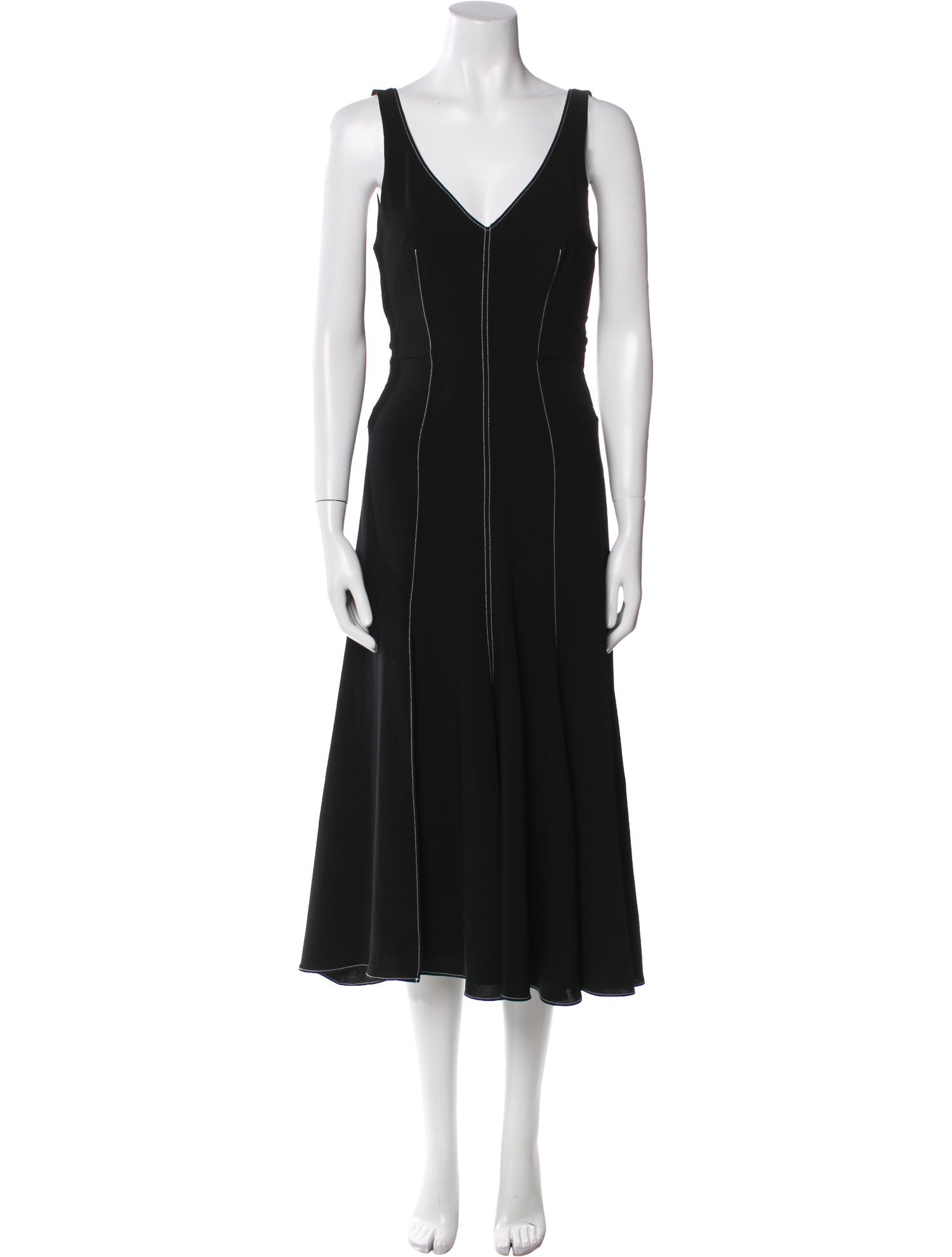 Cinq à Sept V-Neck Midi Length Dress