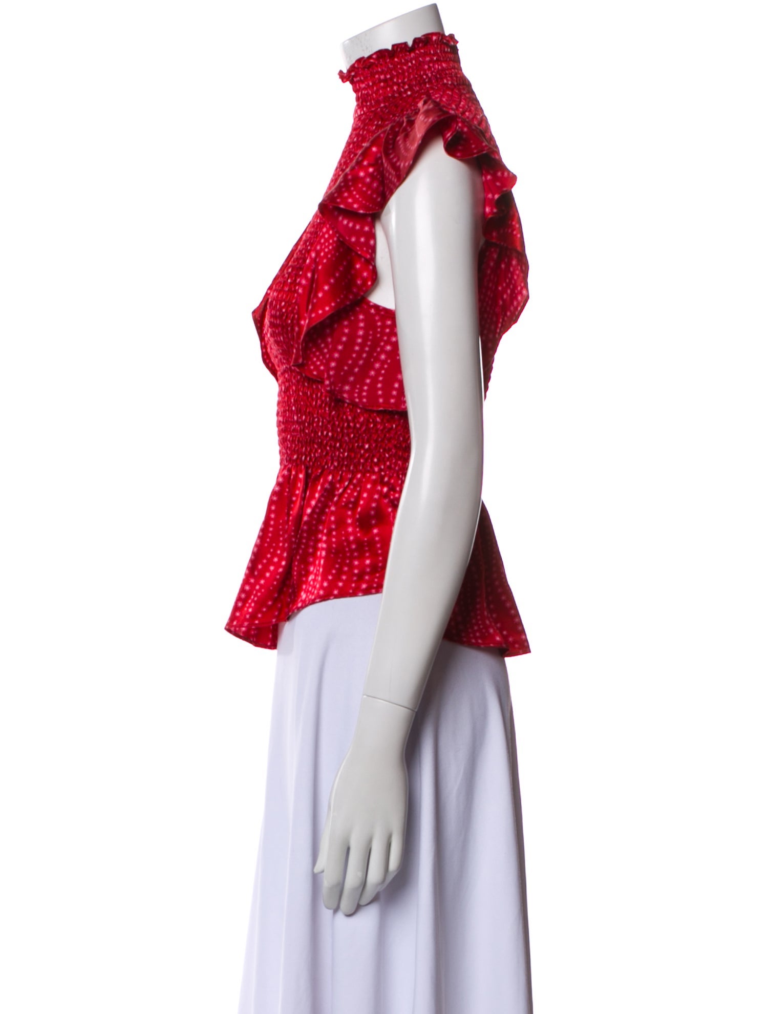 Cinq à Sept Silk Printed Crop Top w/ Tags