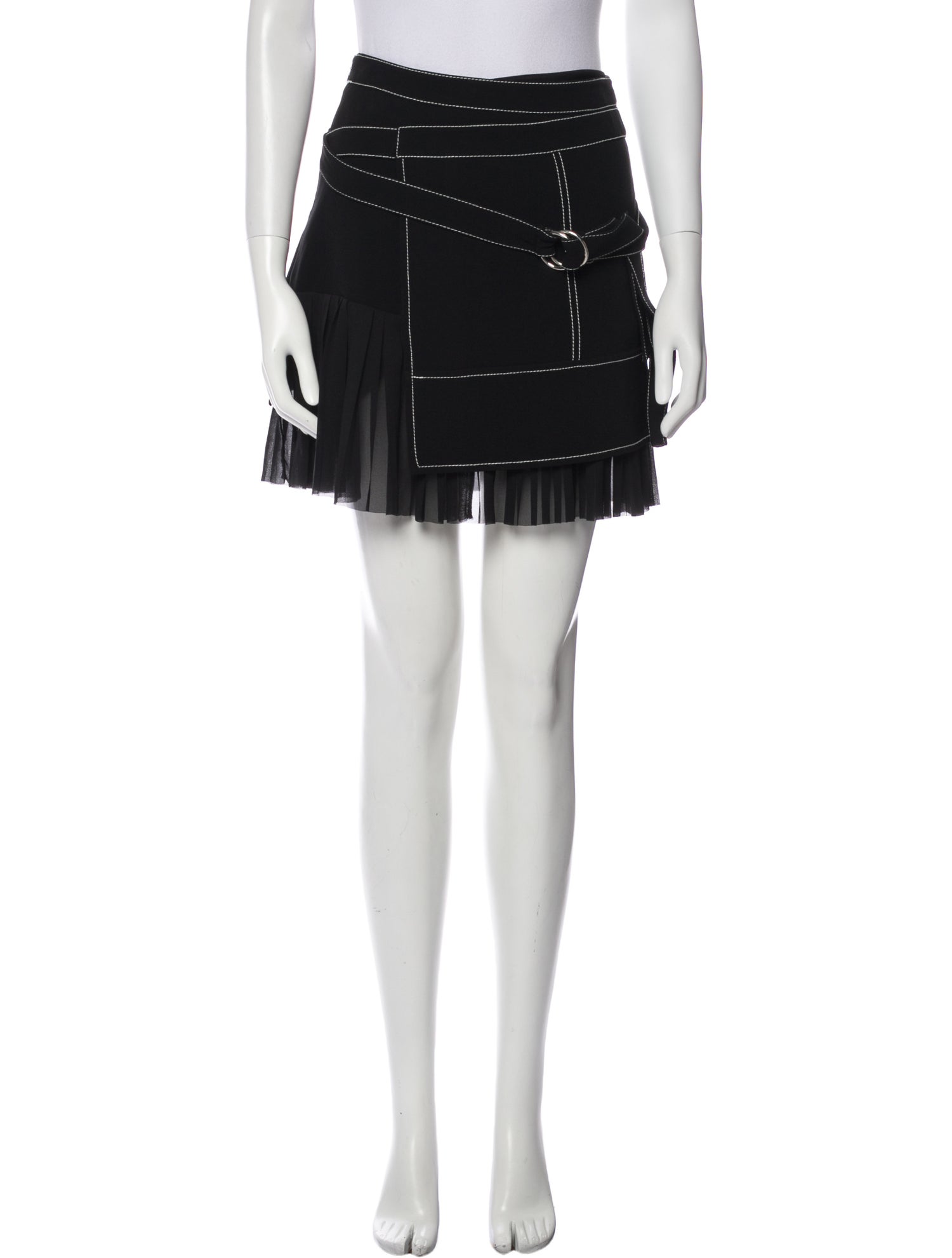 Cinq à Sept Raw-Edge Trim Mini Skirt