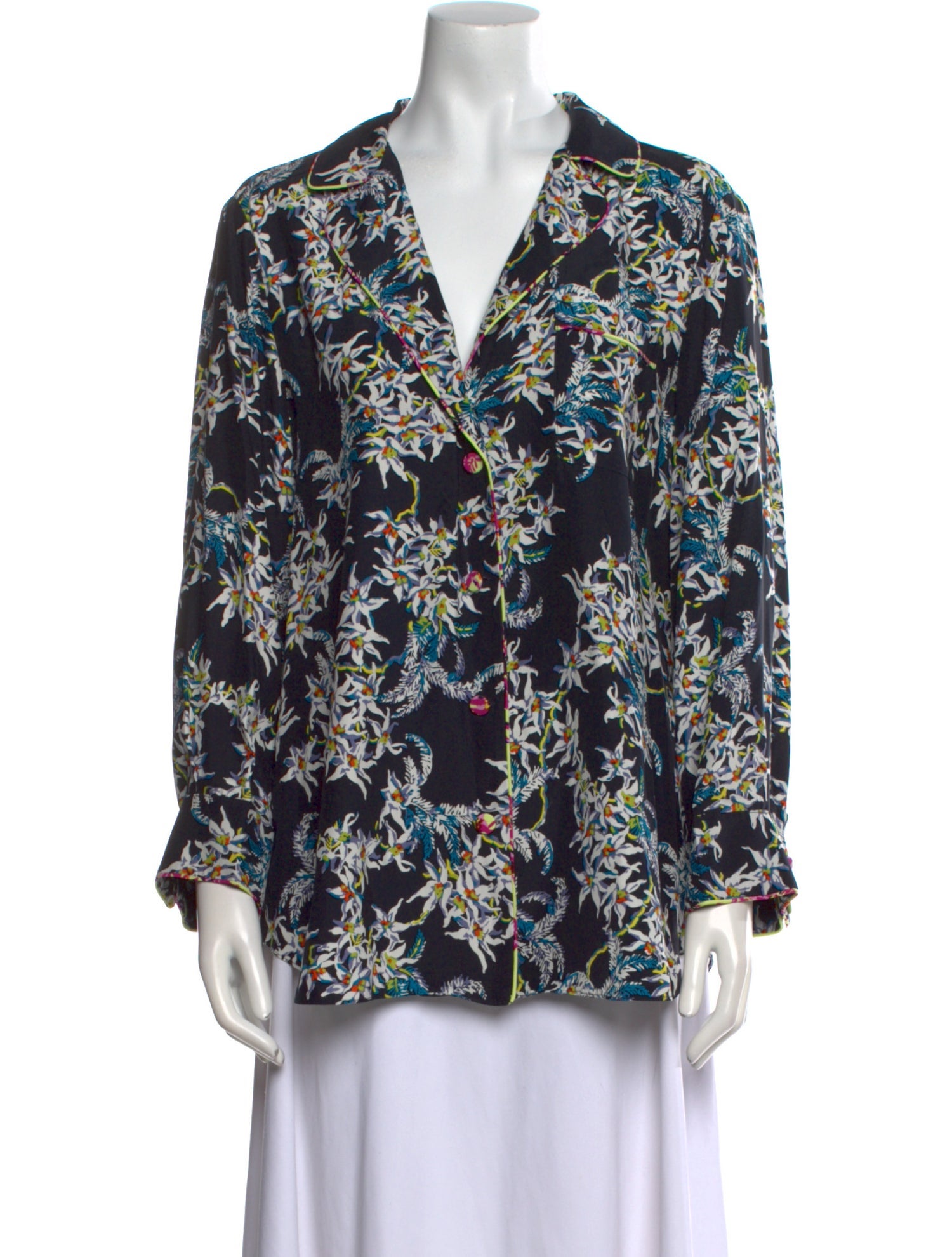 Cinq à Sept Silk Floral Print Blouse