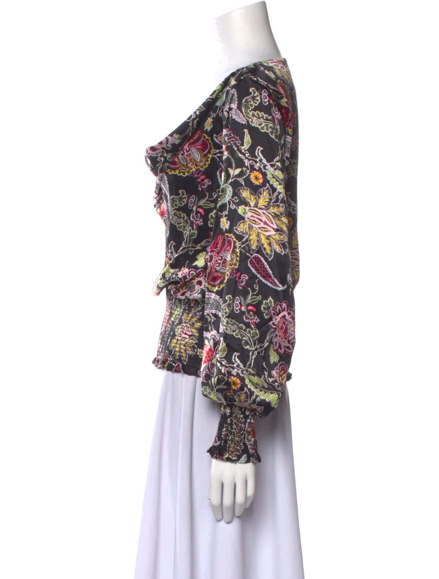 Cinq à Sept Silk Floral Print Blouse