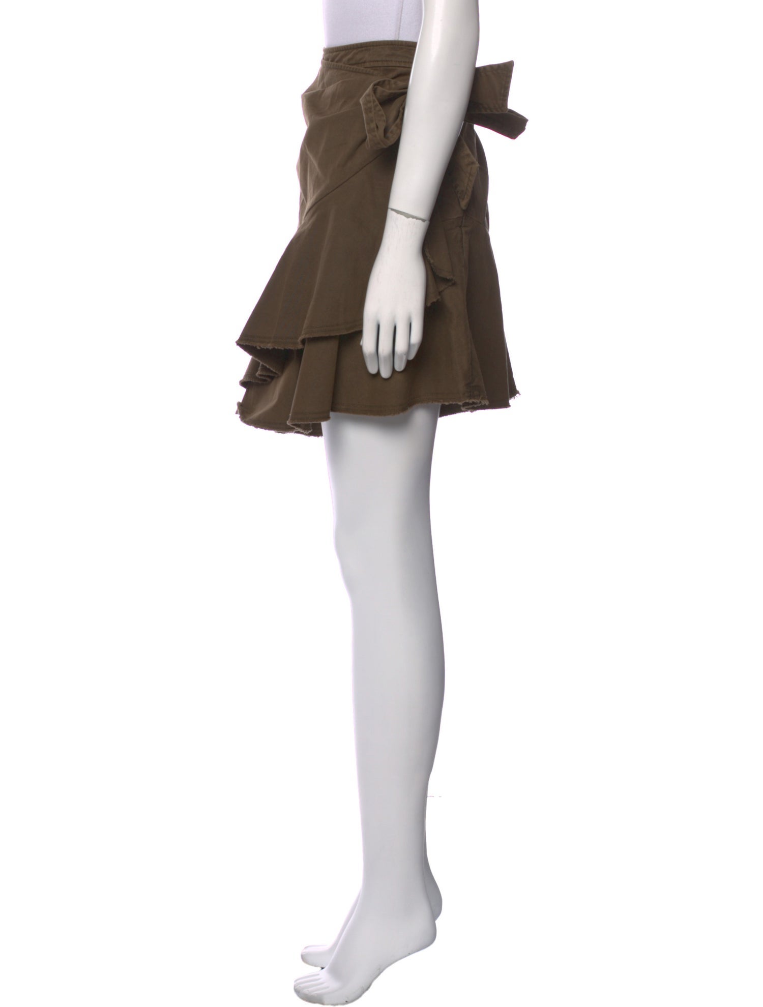 Cinq à Sept Raw-Edge Trim Mini Skirt