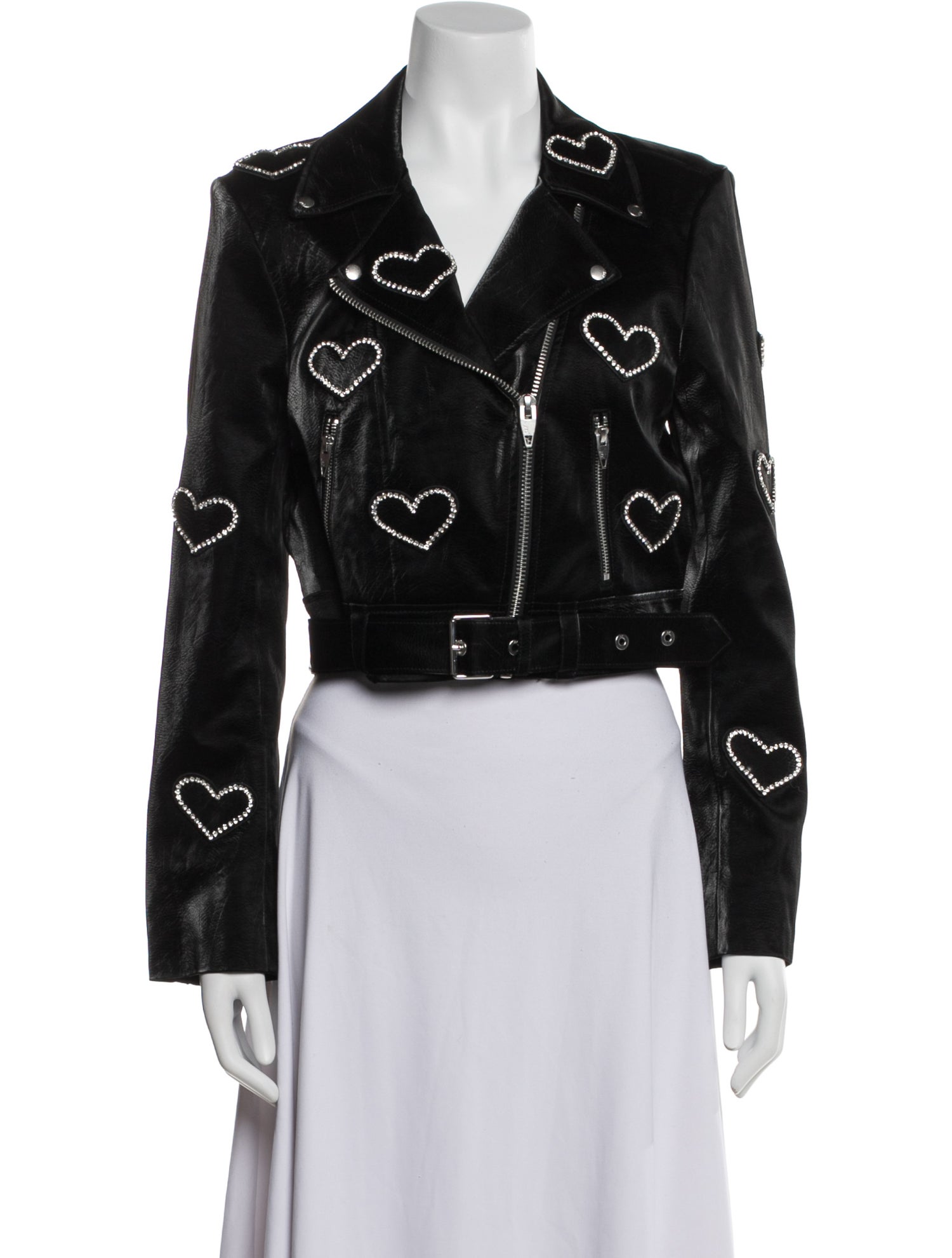 Cinq à Sept Printed Biker Jacket