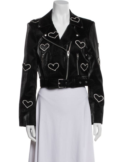 Cinq à Sept Printed Biker Jacket