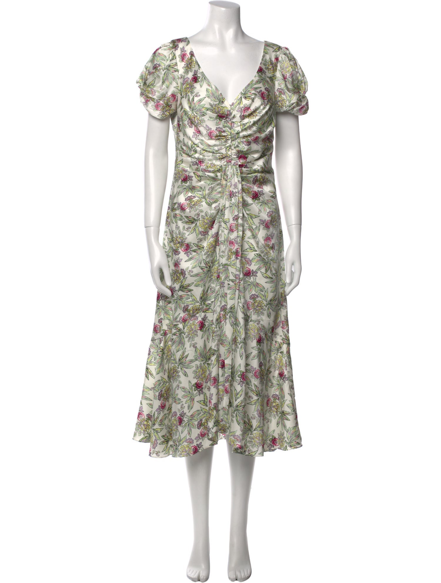 Cinq à Sept Floral Print Long Dress