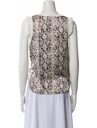 Cinq à Sept Silk Printed Top