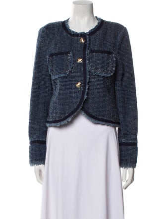 Cinq à Sept Tweed Pattern Evening Jacket