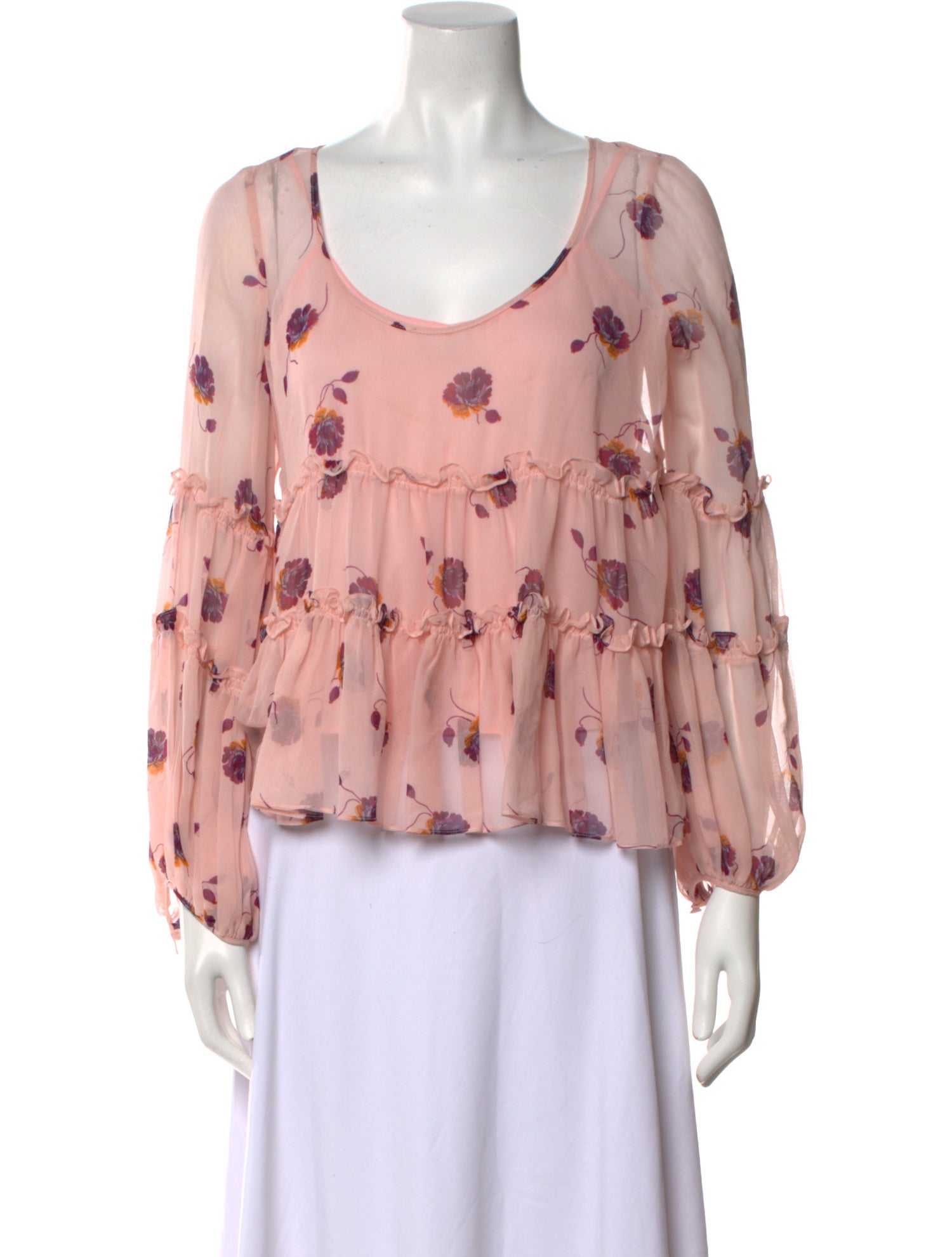 Cinq à Sept Silk Floral Print Blouse