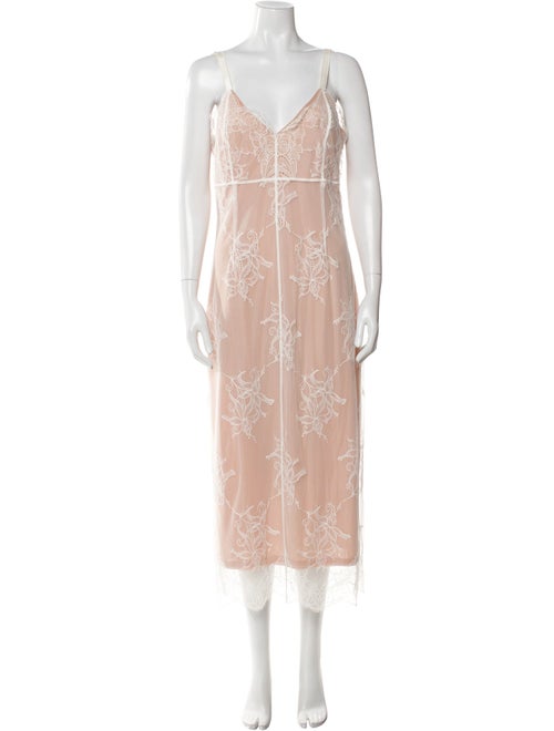 Cinq à Sept Lace Pattern Long Dress