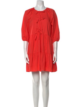 Cinq à Sept Crew Neck Mini Dress