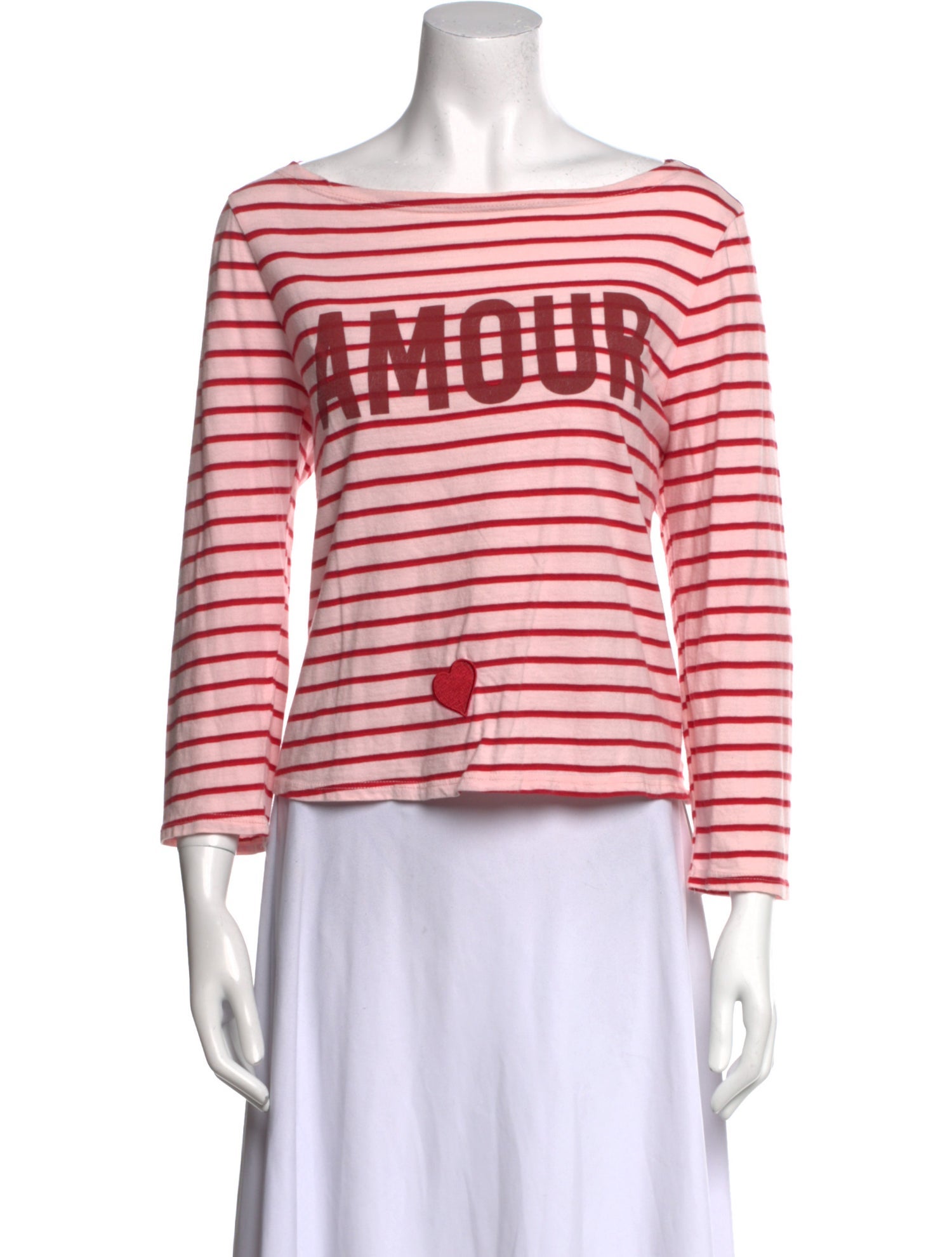 Cinq à Sept Striped Bateau Neckline Top