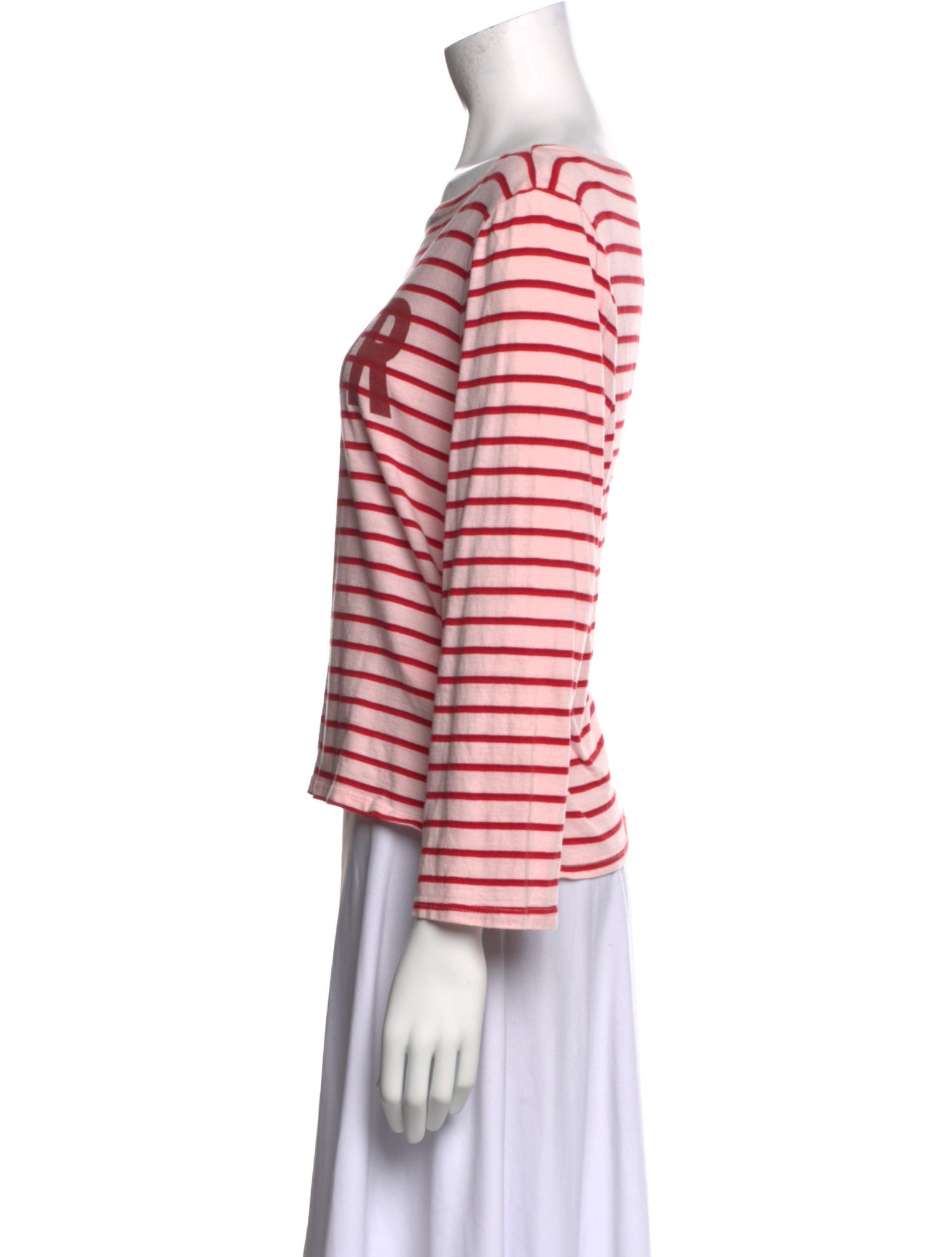 Cinq à Sept Striped Bateau Neckline Top