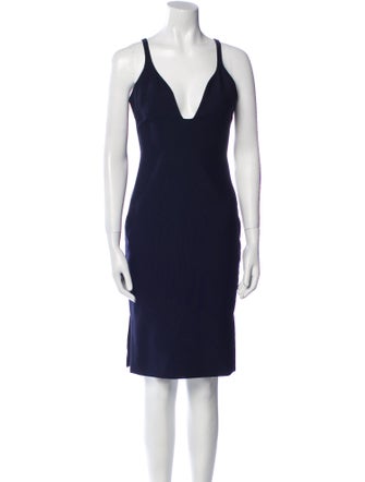 Cinq à Sept V-Neck Knee-Length Dress