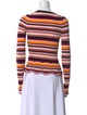 Cinq à Sept Striped V-Neck Sweater