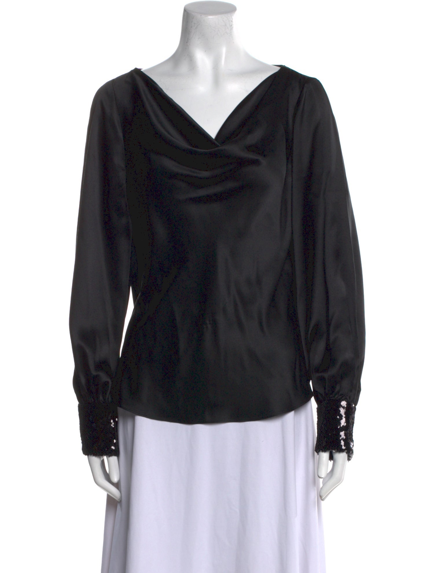 Cinq à Sept Silk Cowl Neck Blouse