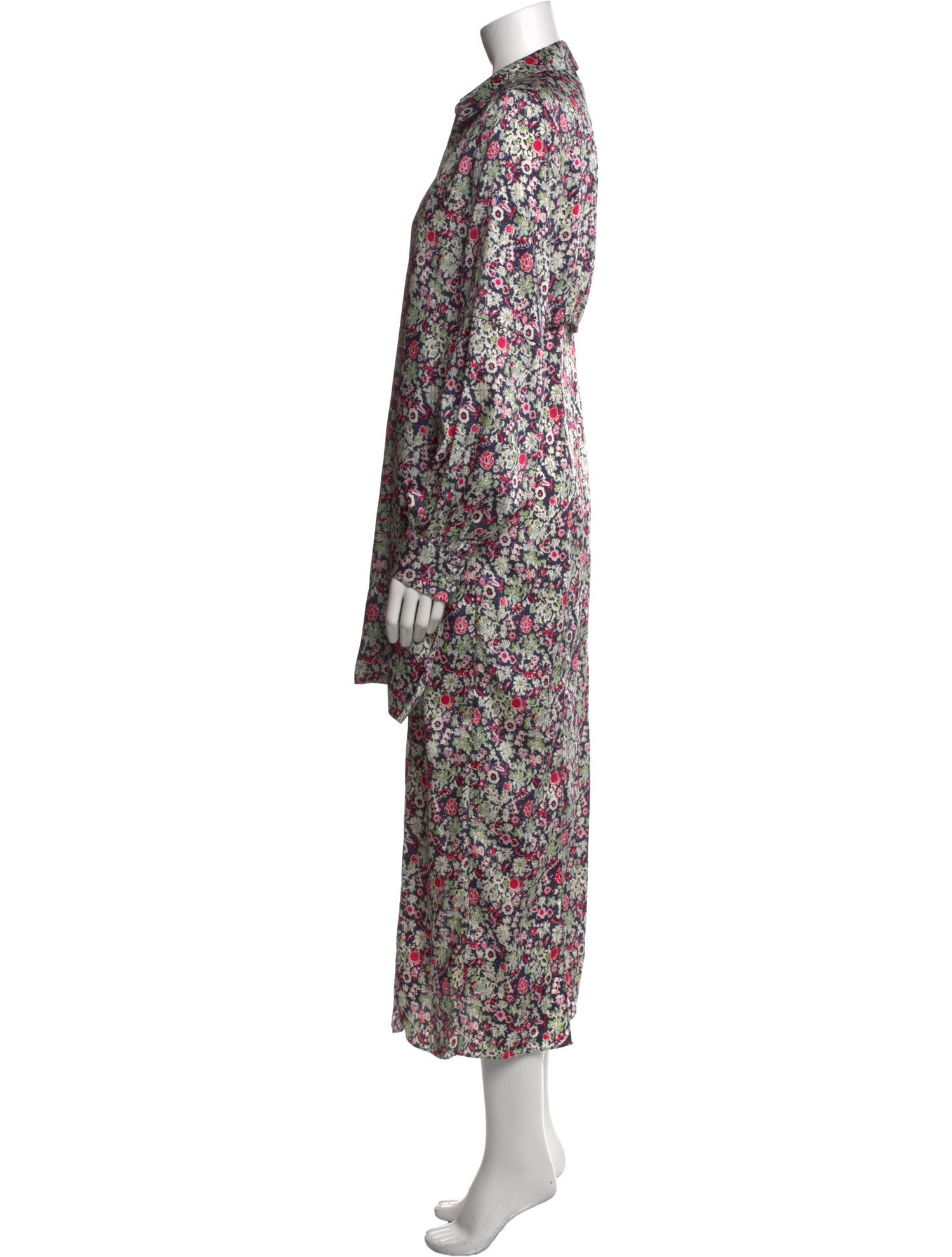Cinq à Sept Floral Print Midi Length Dress