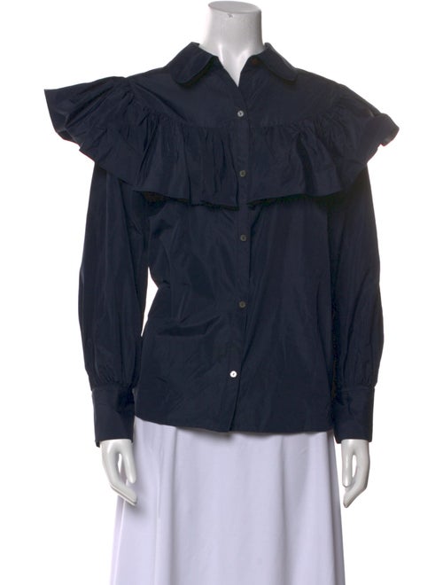 Cinq à Sept Long Sleeve Button-Up Top