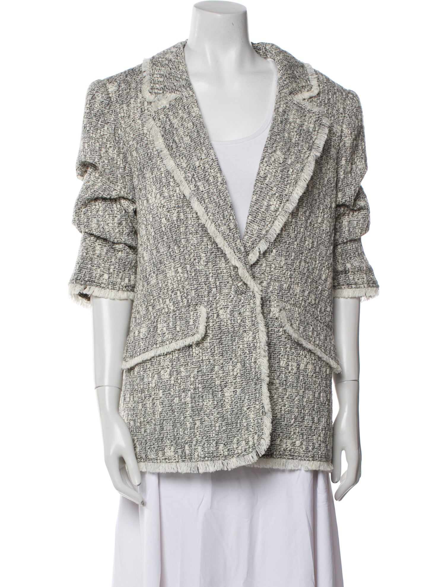 Cinq à Sept Tweed Pattern Blazer