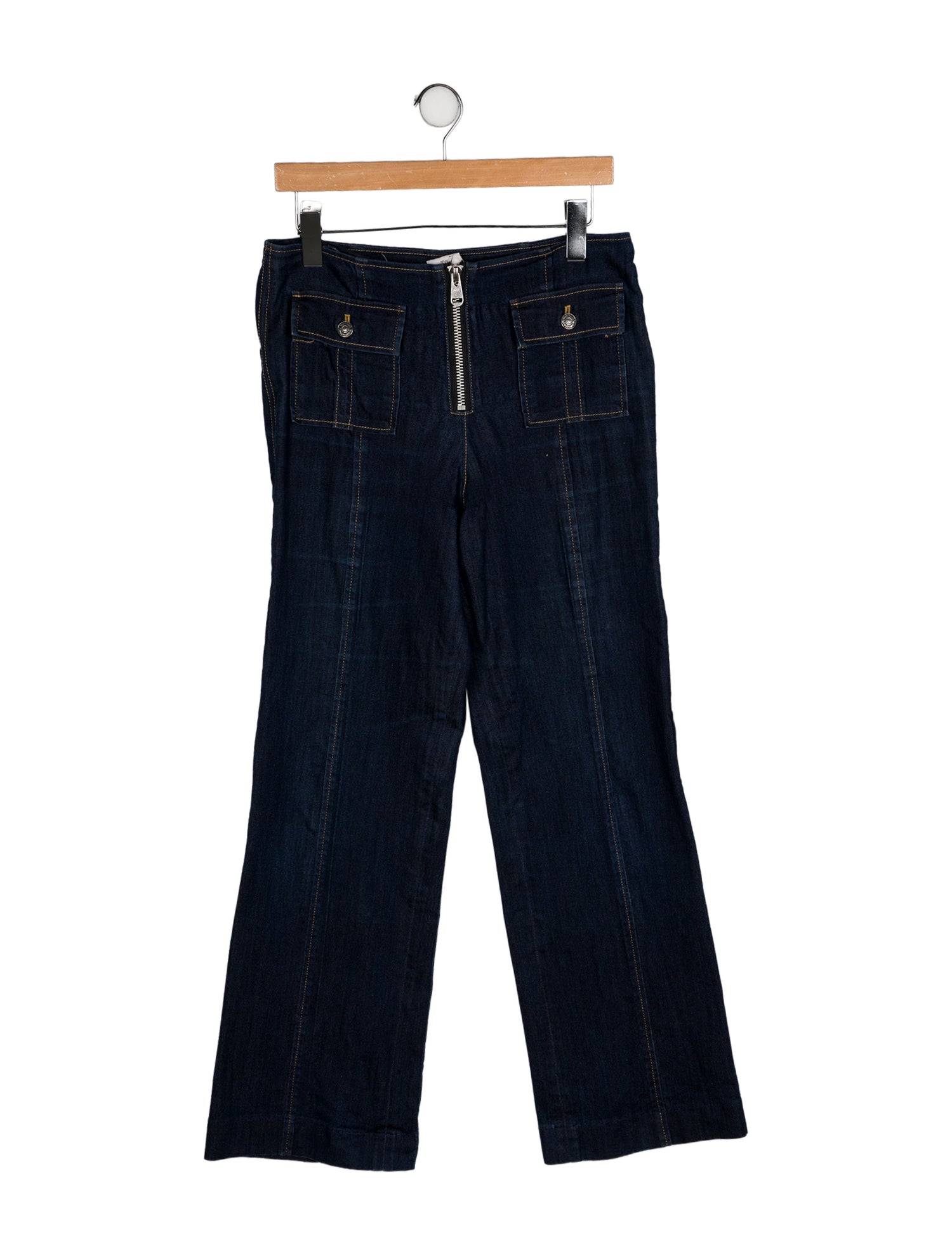 Cinq à Sept Mid-Rise Wide Leg Jeans