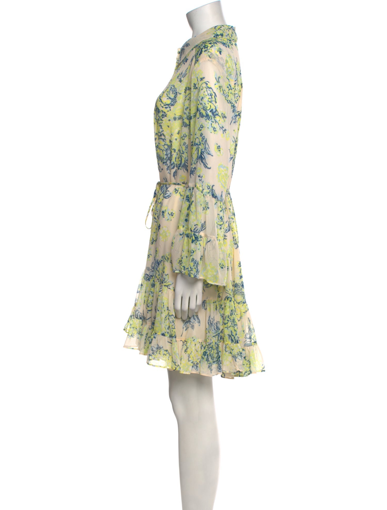 Cinq à Sept Floral Print Knee-Length Dress