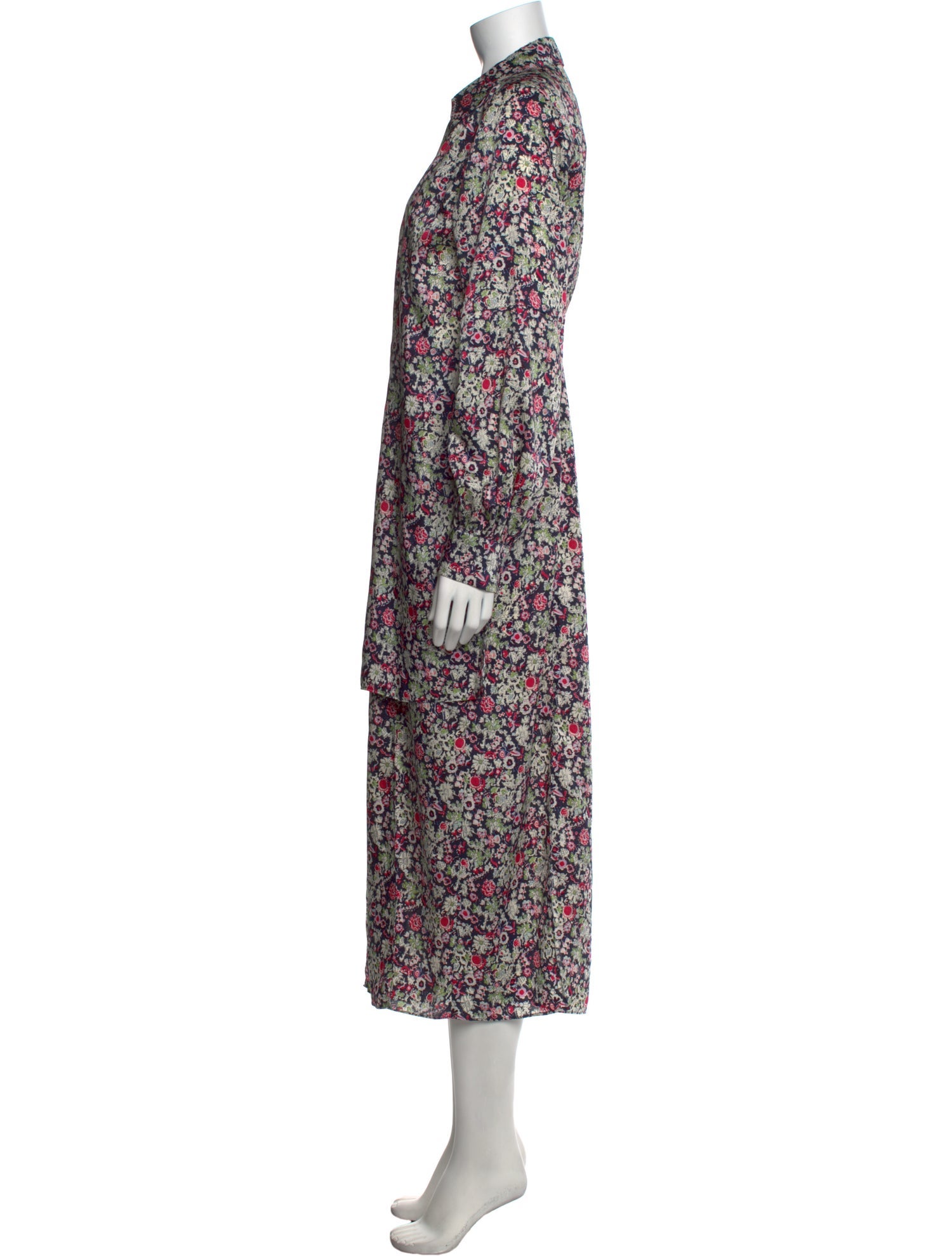 Cinq à Sept Floral Print Long Dress