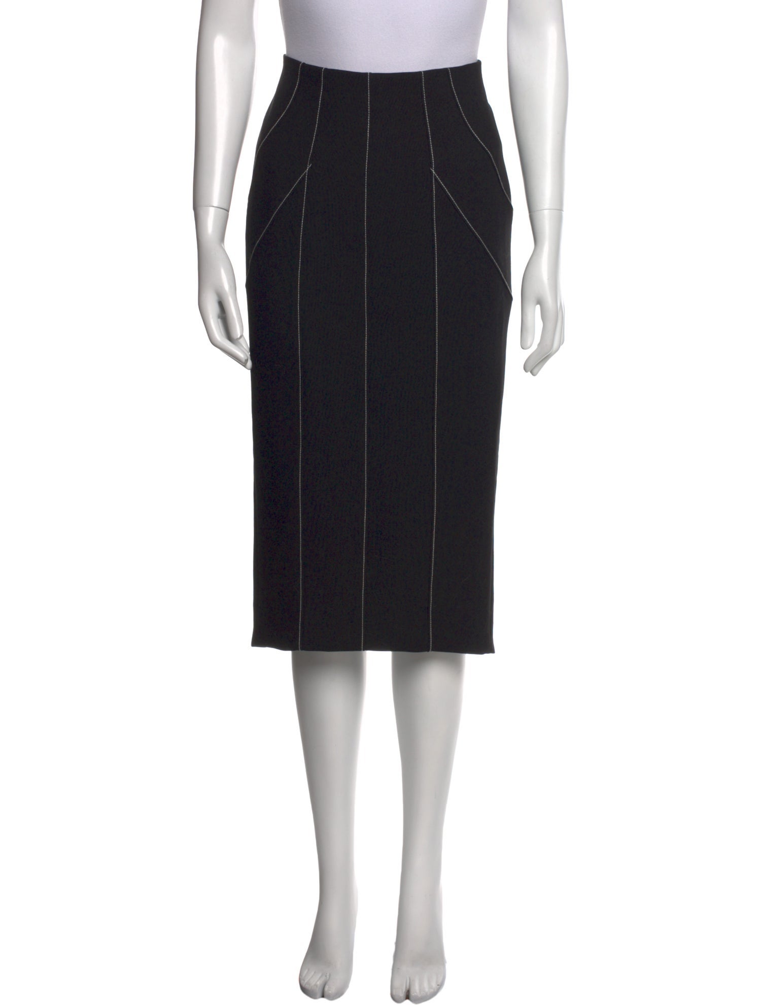 Cinq à Sept Embroidered Accent Midi Length Skirt