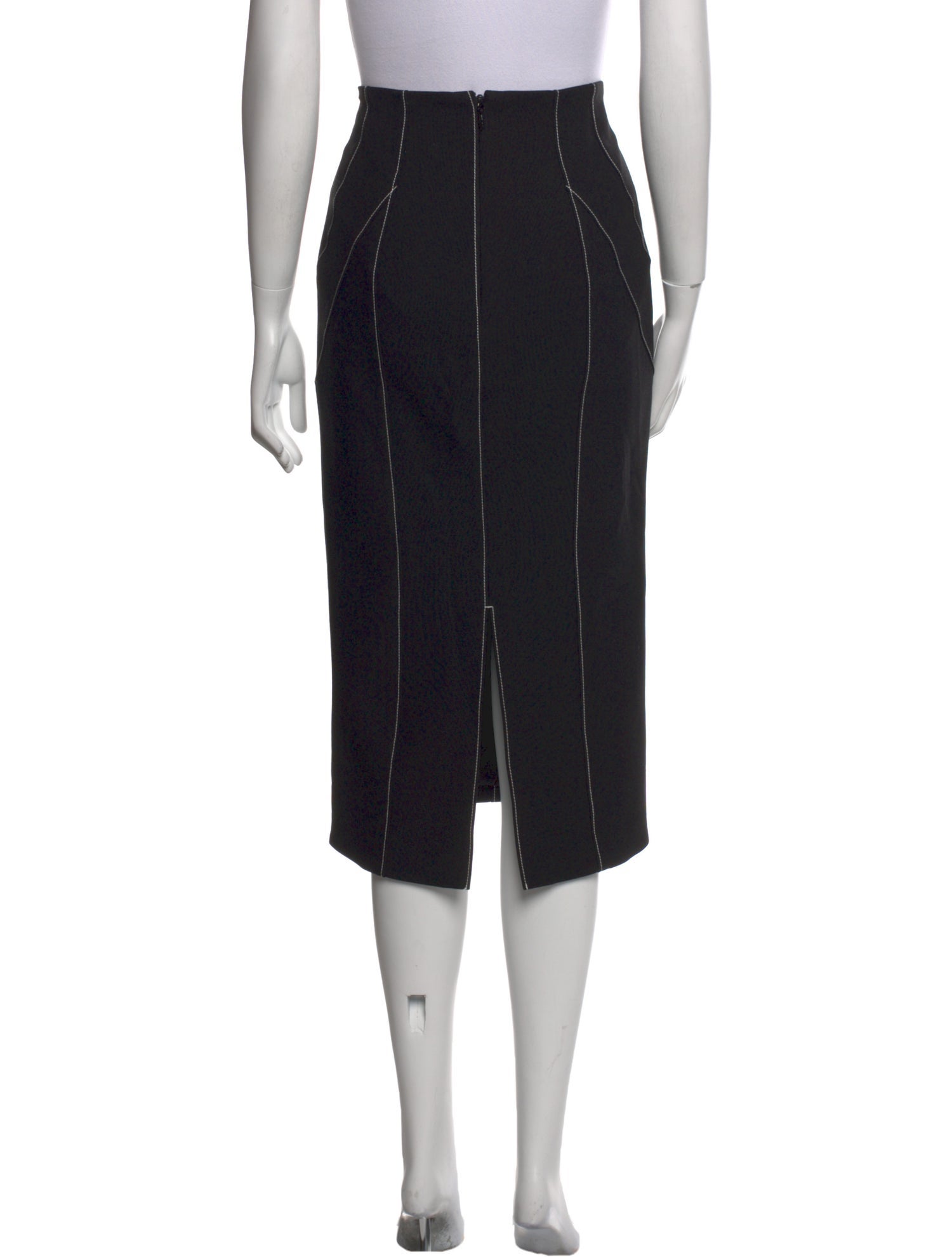 Cinq à Sept Embroidered Accent Midi Length Skirt