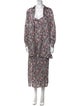 Cinq à Sept Floral Print Long Dress