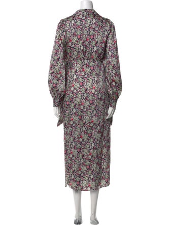 Cinq à Sept Floral Print Long Dress